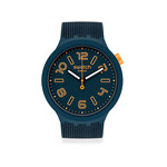 Montre Swatch enfant plastique et silicone bleu - vue 1