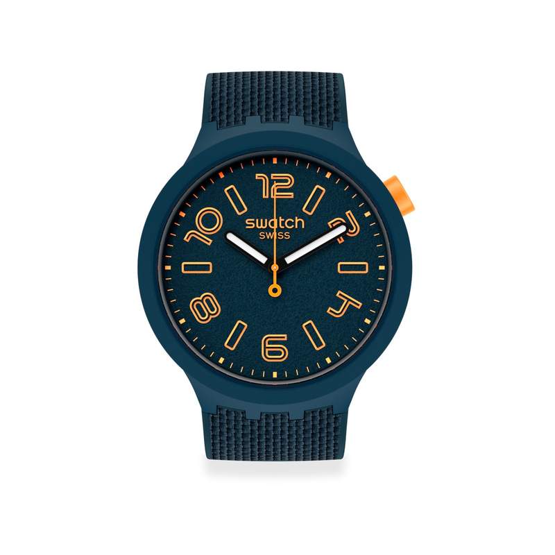 Montre Swatch enfant plastique et silicone bleu - vue 1
