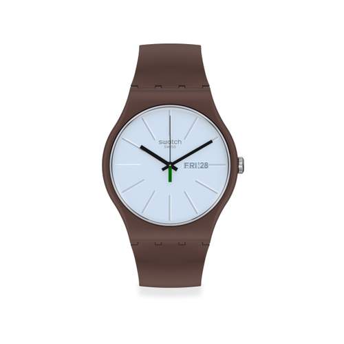 Montre Swatch enfant plastique et silicone marron