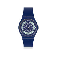 Montre Swatch mixte plastique et silicone bleu
