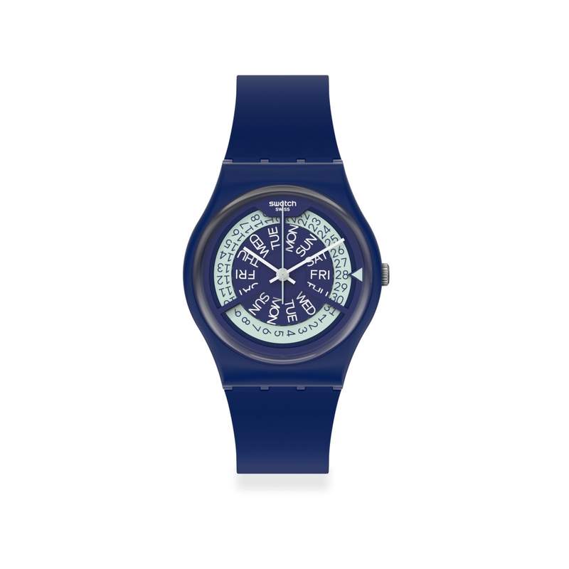 Montre Swatch mixte plastique et silicone bleu - vue 1