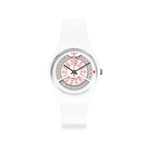 Montre Swatch mixte plastique et silicone blanc - vue 1