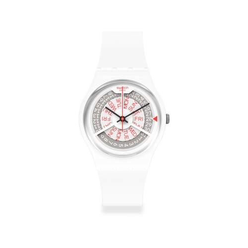 Montre Swatch mixte plastique et silicone blanc