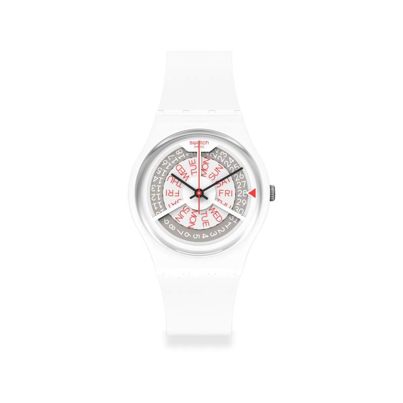 Montre Swatch mixte plastique et silicone blanc - vue 1