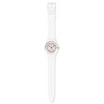 Montre Swatch mixte plastique et silicone blanc - vue D1