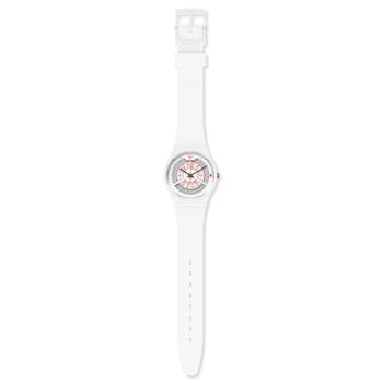 Montre Swatch mixte plastique et silicone blanc