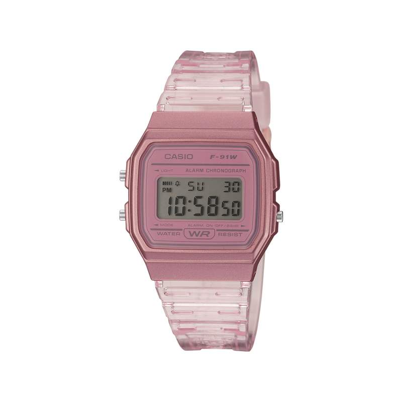 Casio-horloge voor dames en heren van roze kunsthars - afbeelding 1