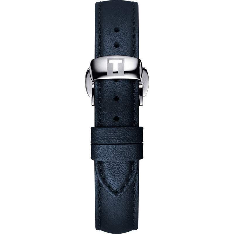 Montre Tissot femme acier cuir bleu - vue D2