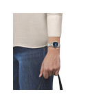 Montre Tissot femme acier cuir bleu - vue porté 1