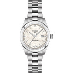 Montre Tissot femme acier cuir blanc - vue D1