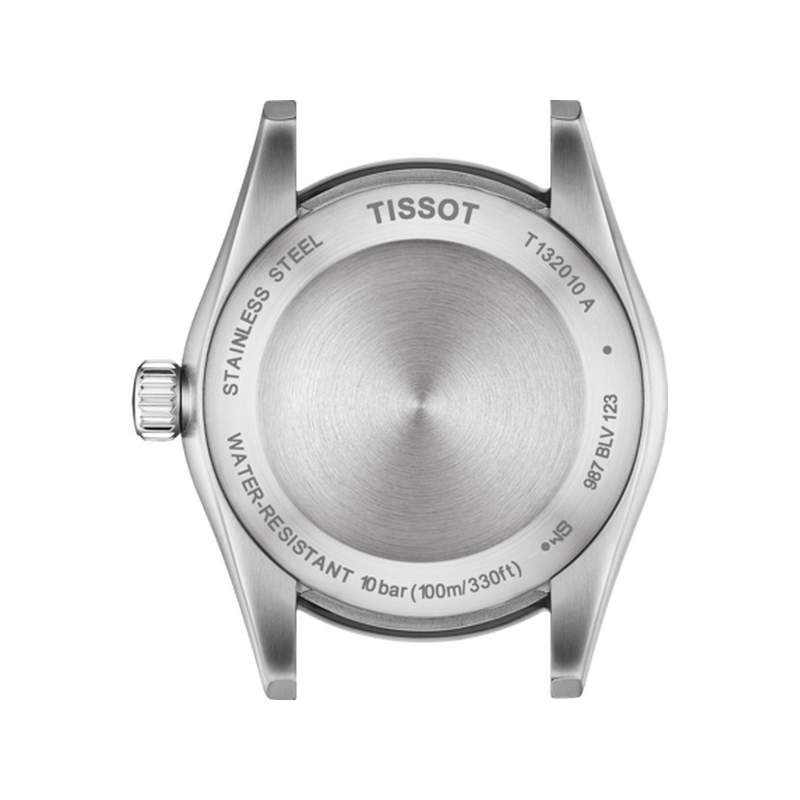 Montre Tissot femme acier cuir blance - vue 3