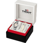 Montre Tissot femme acier cuir blance - vue D3
