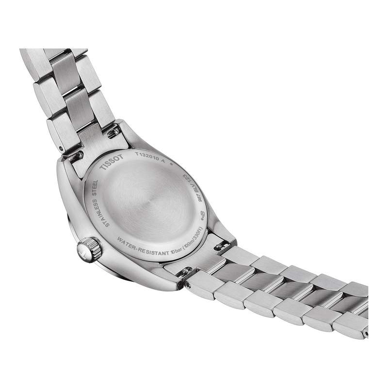Montre Tissot femme acier cuir blance - vue D5
