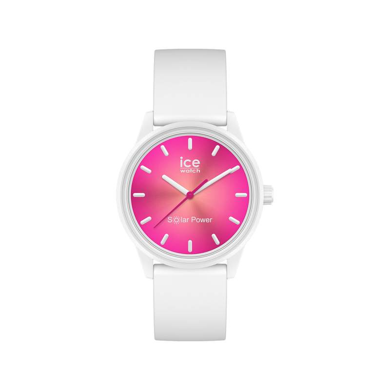 Montre Ice Watch small mixte solaire plastique silicone blanc - vue 1