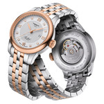 Montre TISSOT T-LADY LE LOCLE femme automatique cadran gris bracelet PVD bicolore - vue D1