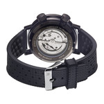 Montre Lip homme automatique acier caoutchouc noir - vue 3