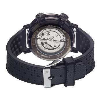 Montre Lip homme automatique acier caoutchouc noir