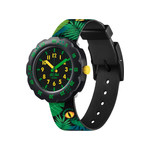 Montre Flik Flak enfant plastique tissu vert - vue 1