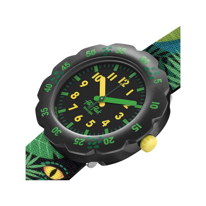 Montre Flik Flak enfant plastique tissu vert - vue 2