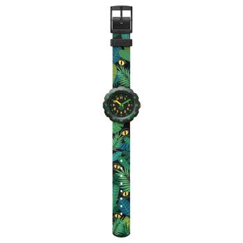 Montre Flik Flak enfant plastique tissu vert