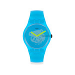 Montre Swatch mixte plastique silicone bleu - vue 1