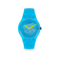 Montre Swatch mixte plastique silicone bleu