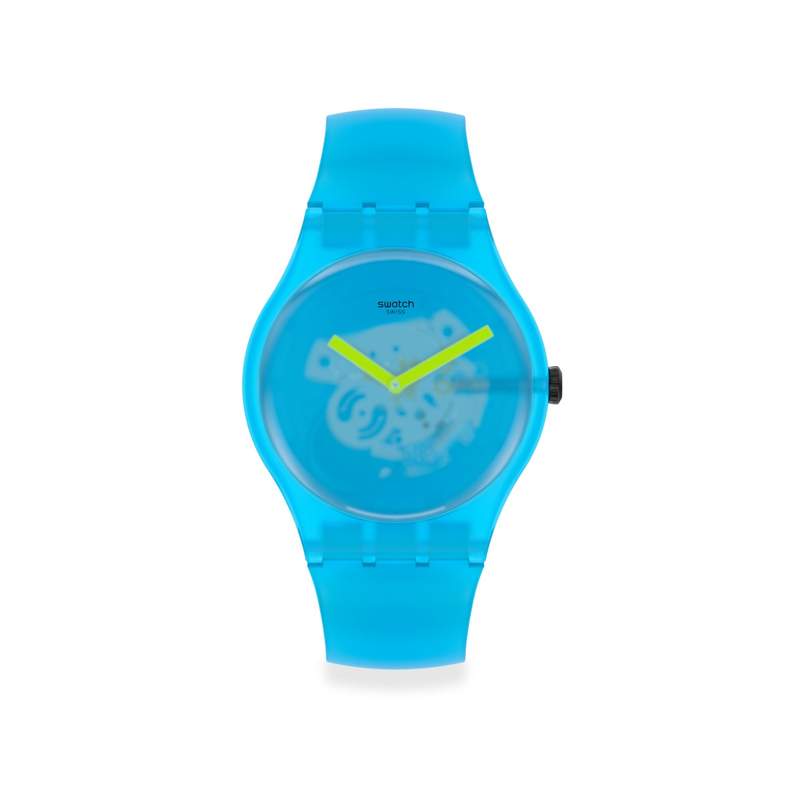 Montre Swatch mixte plastique silicone bleu - vue 1
