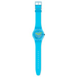 Montre Swatch mixte plastique silicone bleu - vue D1