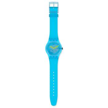 Swatch gemengd plastic siliconen horloge blauw