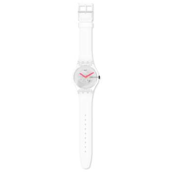 Swatch gemengd plastic siliconen horloge wit