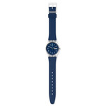Montre Swatch mixte plastique matériaux biosourcés bleus - vue D1
