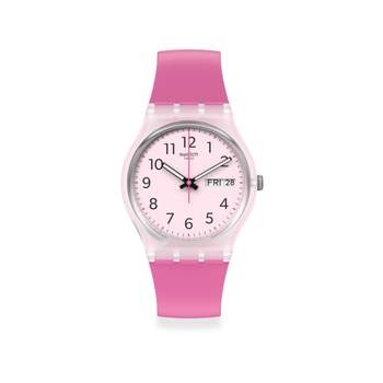 Swatch horloge voor dames en heren, roze, biogebaseerd kunststof
