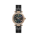 Montre Guess Collection femme acier doré rose céramique noire - vue 1