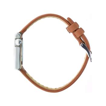 Lip women's brown leather steel watch