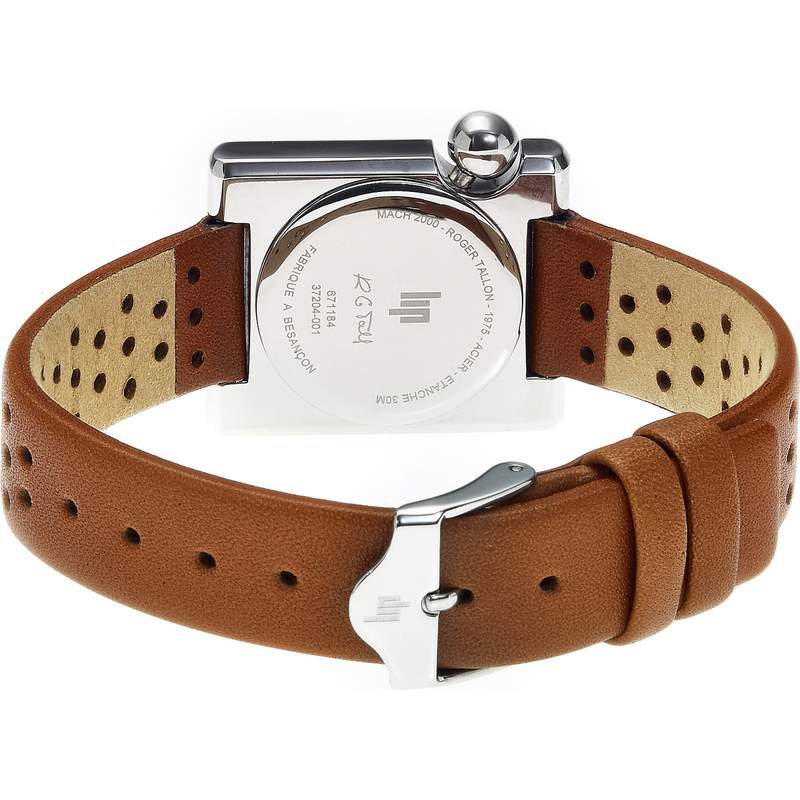 Montre Lip femme acier cuir marron - vue 3