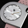 Montre Lip femme acier cuir rose - vue VD1