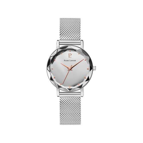 Montre Pierre Lannier femme acier maille milanaise
