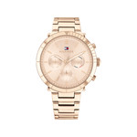 Montre Tommy Hilfiger femme acier doré rose maille milanaise - vue 1