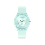 Montre Swatch femme matériau biosourcé et silicone vert - vue 1