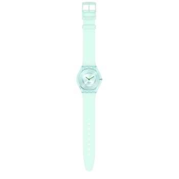 Swatch dameshorloge van biologisch materiaal en groene siliconen