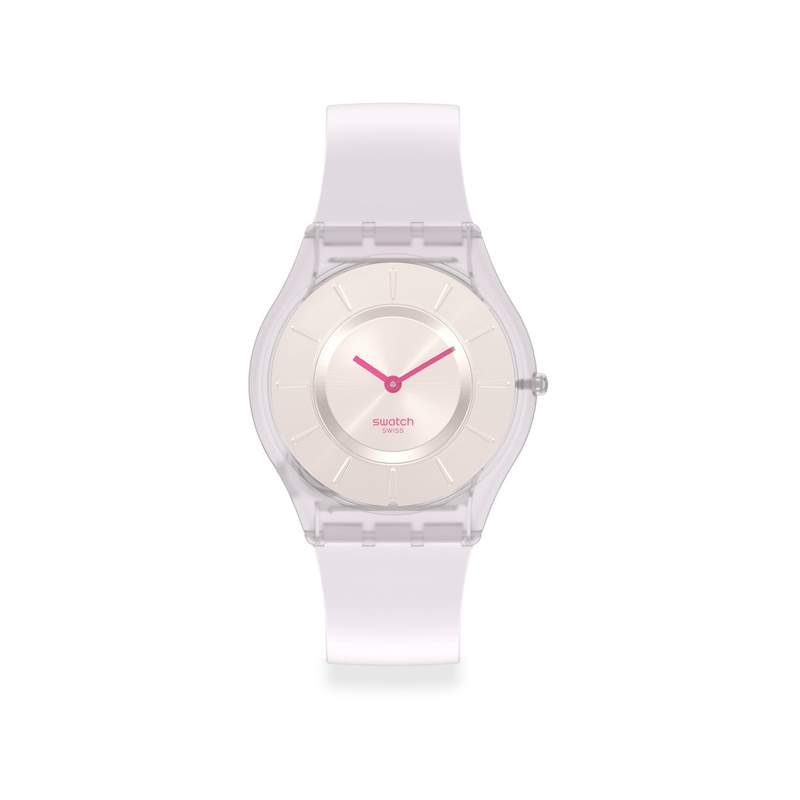 Montre Swatch femme matériau biosourcé et silicone creamy - vue 1