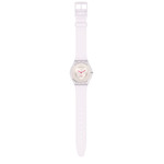 Montre Swatch femme matériau biosourcé et silicone creamy - vue D1