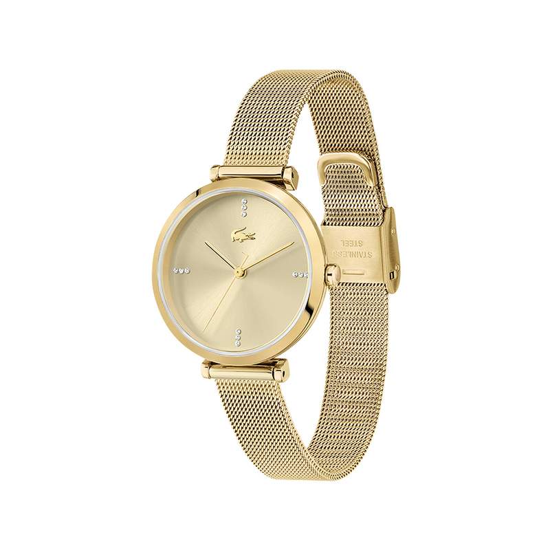 Montre Lacoste femme acier doré jaune - vue 2