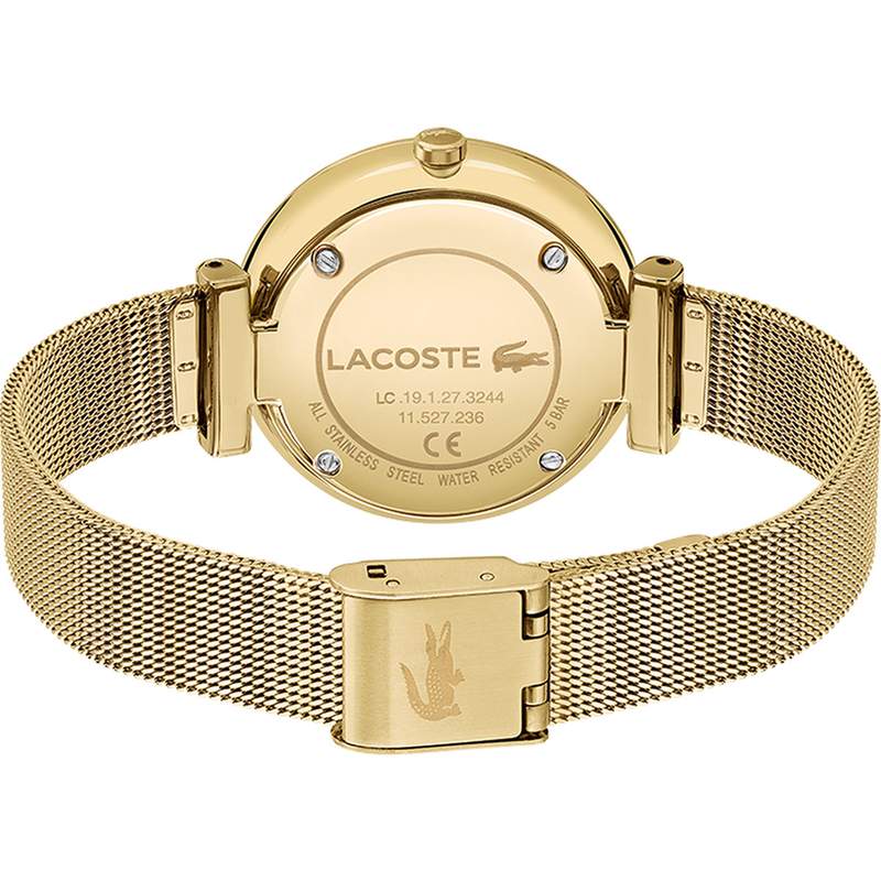 Montre Lacoste femme acier doré jaune - vue 3
