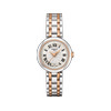 Montre TISSOT T-LADY BELLISSIMA SMALL LADY femme cadran gris bracelet acier bicolore doré rose - vue V1