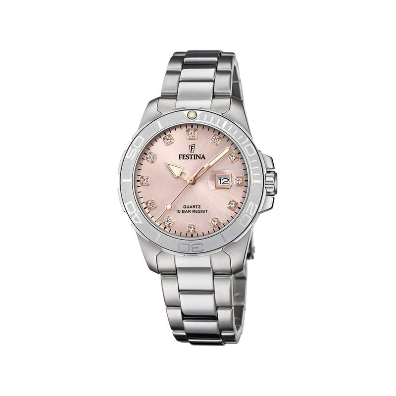 Montre Festina femme bracelet acier - vue 1