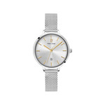 Montre Pierre Lannier femme acier bracelet maille milanaise - vue 1