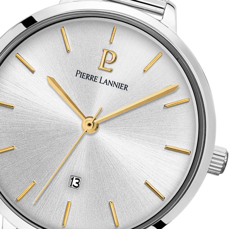 Montre Pierre Lannier femme acier bracelet maille milanaise - vue D1
