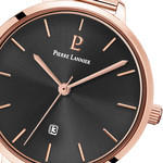 Montre Pierre Lannier femme acier doré rose bracelet maille milanaise - vue D1