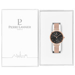 Montre Pierre Lannier femme acier doré rose bracelet maille milanaise - vue D2